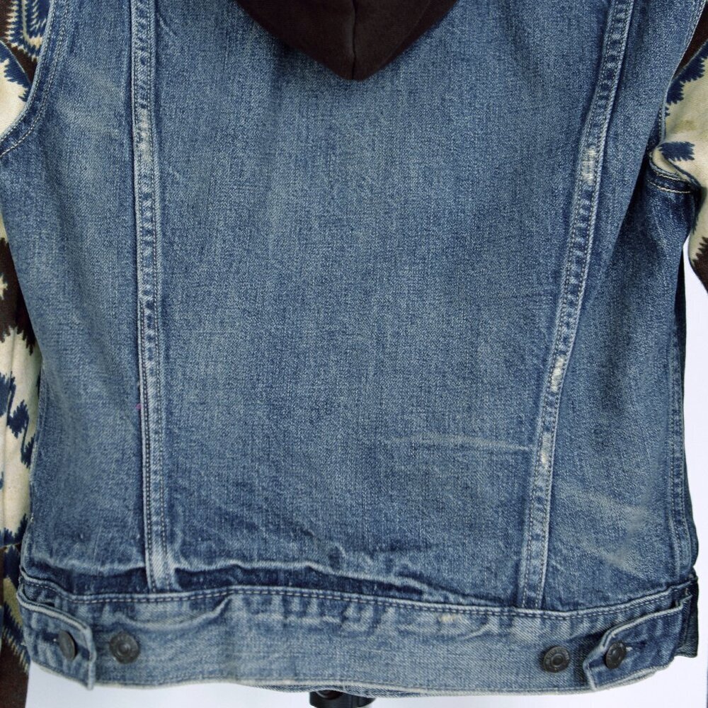 Sz S - Ralph Lauren Denim & Supply Southwest Knit-Sleeve Trucker Denim Jacket‎ - Picture 9 of 13